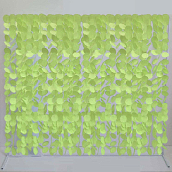 Занавес из бумажных кругов на нитях 5 шт х 2 м, салатовый