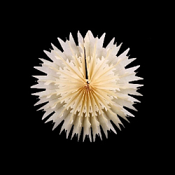 Снежинка обьемная 20 см айвори